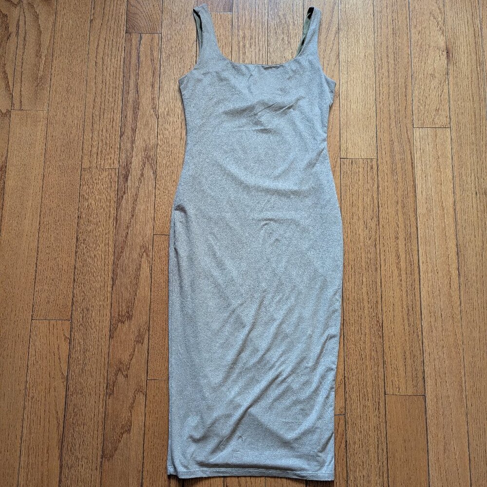 Windsor Brown Faux Suede Sleeveless Bodycon Dress - Size Medium